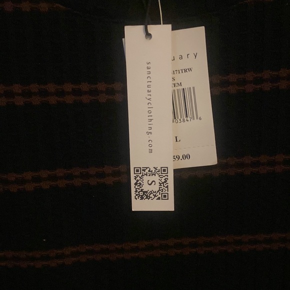 NWT! SANCTUARY Slow Time Relaxed Striped Waffle Knit Long Sleeve Tunic Large - Picture 13 of 14